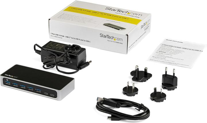 Image du produit StarTech HUB USB 2x USB-C + 5x USB-A 3.0 (HB30C5A2CSC) (USB-C, 7 Ports)