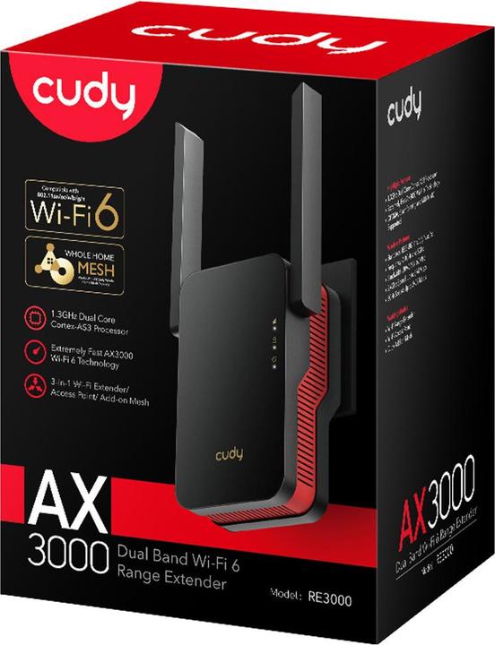 Actual product image Cudy RE3000 (2402 Mbit/s, 574 Mbit/s)