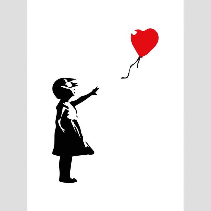 Image du produit Trenddeko Fille avec le ballon rouge (192 x 300 cm)