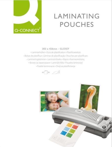 Immagine prodotto Q-Connect Film di laminazione lucidi (A3, 25 Pezzo/i, 125 µm)