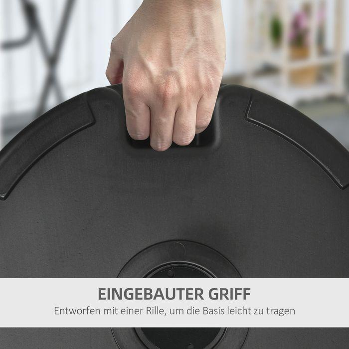 Produktbild Swisshandel24 Sonnenschirmständer bis 35 kg befüllbar rund, Ø38/48 mm, Schwarz