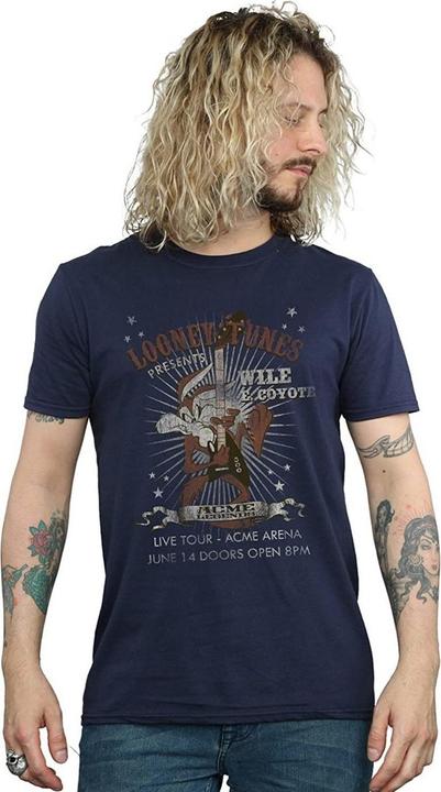 Image du produit Looney Tunes Mens Wile E Coyote Guitar Cotton T-Shirt (XXL)