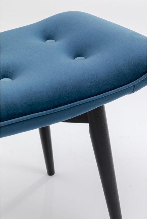 Actual product image Kare Design Stool Black Vicky Velvet Petrol 46x59cm (59 cm)