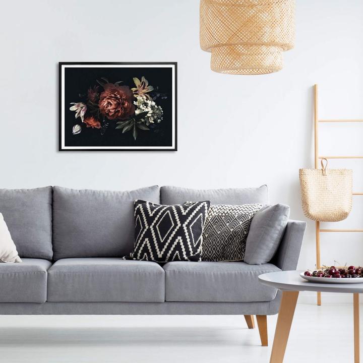 Image du produit Trenddeko Bouquet de fleurs rouge (120 x 100 cm)