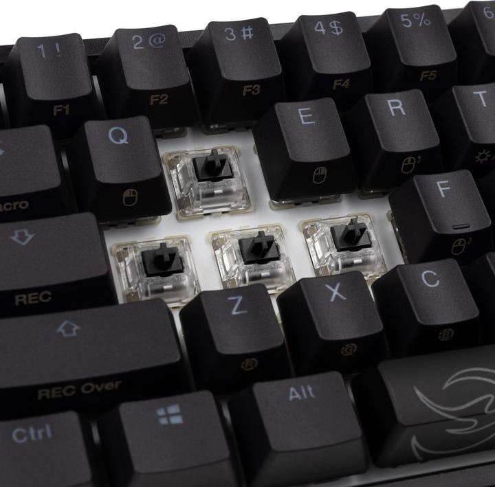 Actual product image Ducky One 2 Pro Mini Gaming Keyboard, RGB LED - Cherry Black (US) (US, Cable)