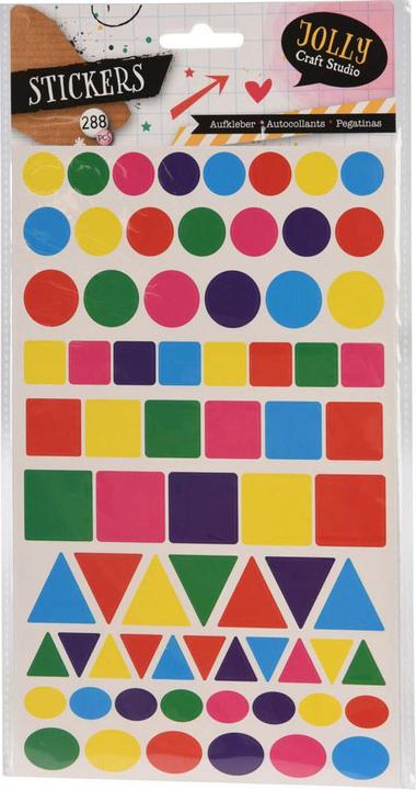 Immagine prodotto Adesivi con forme geometriche, 288 pezzi.