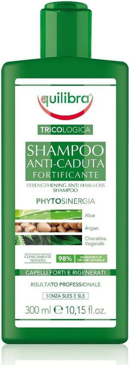 Image du produit Equilibra Shampooing Anti-Caduta Fortificante Shampooing fortifiant contre la perte de cheveux Aloe. Argan. (300 ml, Shampoing liquide)
