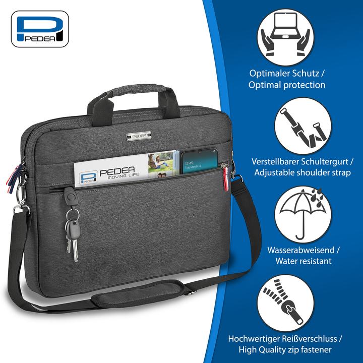 Produktbild Pedea Laptoptasche URBAN slim 43,9cm (17.3"), grau (17.30")