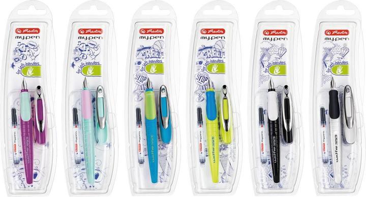 Actual product image Herlitz Fountain pen My Pen LH Lemon/Blue in blister pack (Green, 1 x)