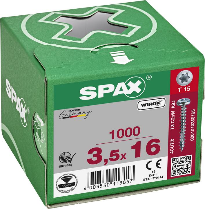 Actual product image Spax Chipboard screws PH T15 3,5x16 mm (1000 Screws per piece)