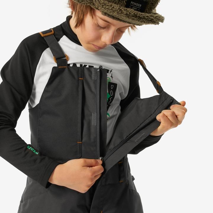 Immagine prodotto Wedze Pantaloni da snowboard salopette bambino pista - 500 grigio (152)