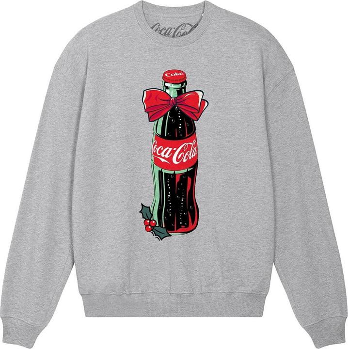 Actual product image Coca Cola Unisex Adult Bottle Bow Sweatshirt (S)