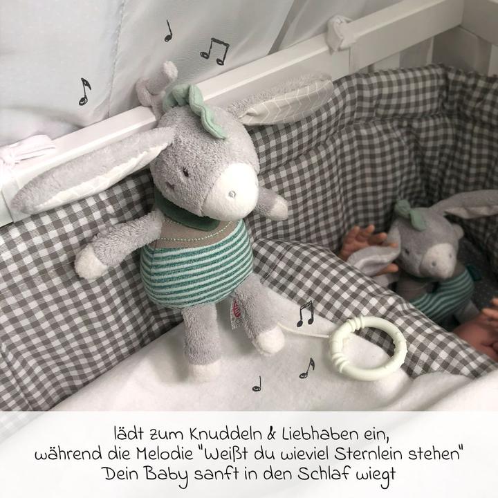 Actual product image Fehn Music box / lullaby 22 cm - Donkey