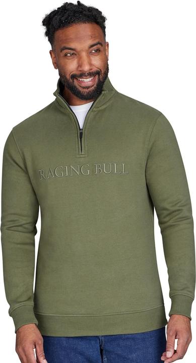 Actual product image Raging Bull Mens Embroidered Quarter Zip Sweatshirt (5XL)