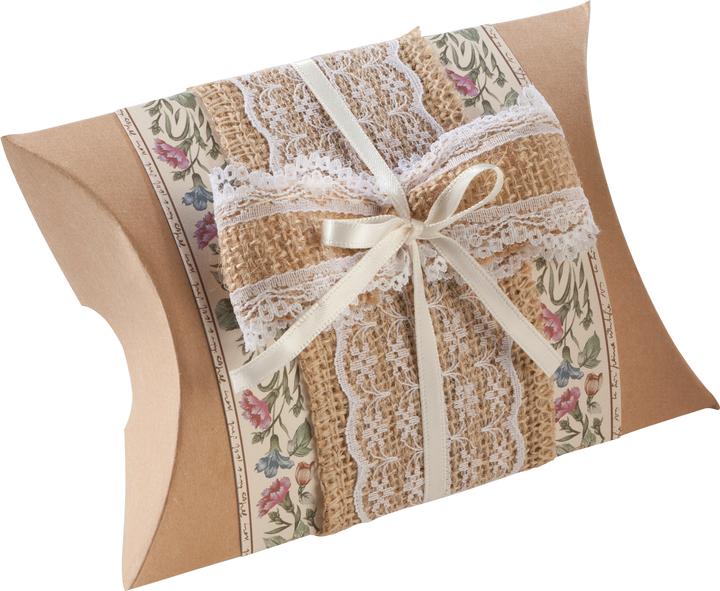 Produktbild Folia Juteband mit Spitze