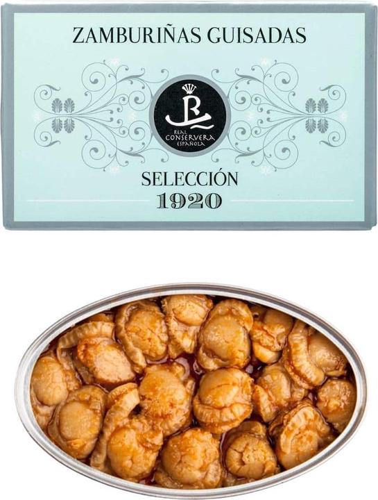 Produktbild Real Conservera Española Geschmorte Jakobsmuscheln (115 g)