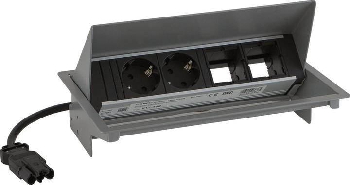 Produktbild Bachmann CONEO SET 2x Schutzkontakt 2x ABD silberfarben (2 x, 0.20 m)