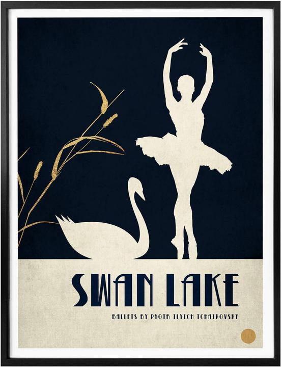 Immagine prodotto Trenddeko Schwanensee - Lago dei cigni (100 x 120 cm)