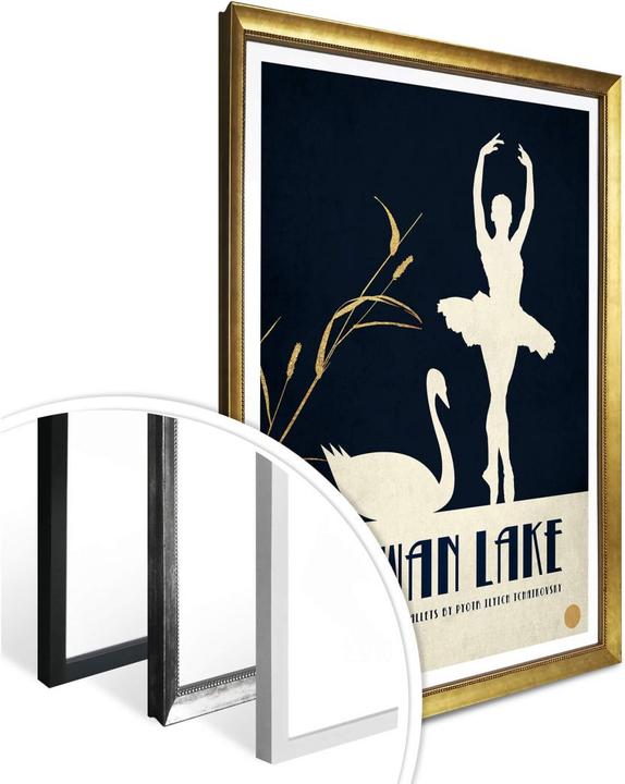 Immagine prodotto Trenddeko Schwanensee - Lago dei cigni (100 x 120 cm)