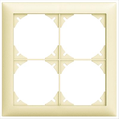 Produktbild Feller Abdeckrahmen EDIZIOdue 2x2 vanille