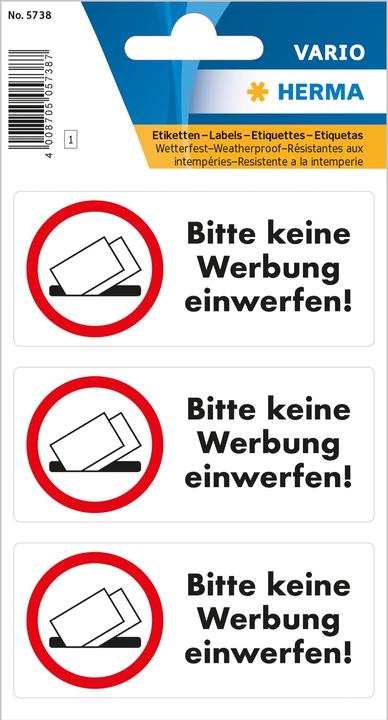 Produktbild HERMA Hinweisetiketten