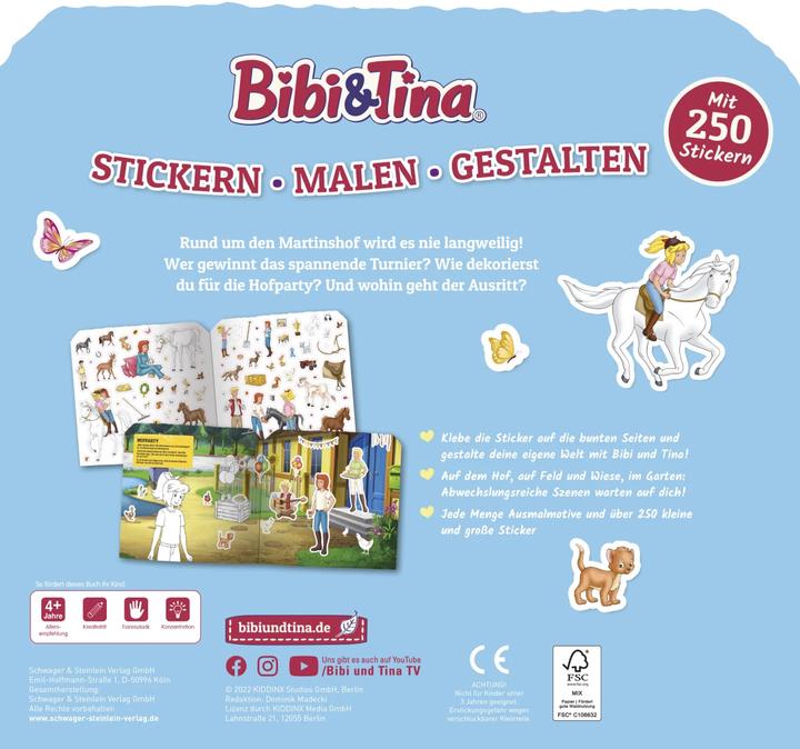 Actual product image Bibi & Tina - Stickers, Painting, Designing. With 250 stickers