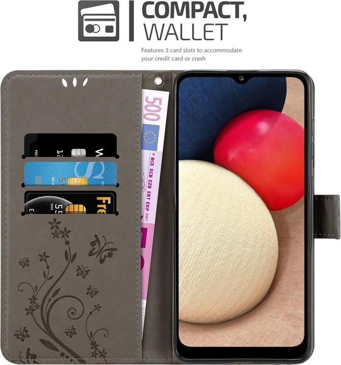 Actual product image Cadorabo Flower Book Cover (Samsung Galaxy A02s)