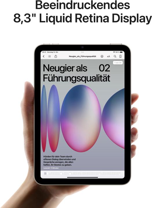 Produktbild Apple iPad mini (2024) (5G, 8.30", 128 GB, Space Grey)