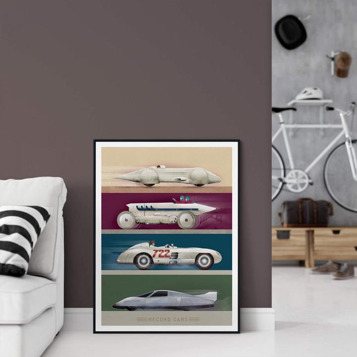 Actual product image Trenddeko Record Cars (30 x 40 cm)