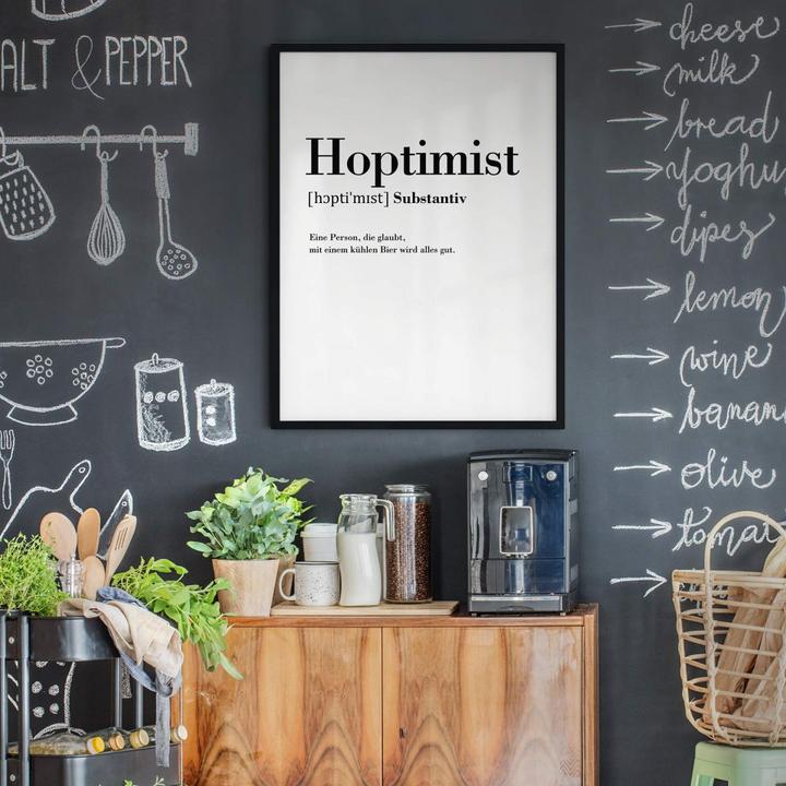 Produktbild Trenddeko Grammatik - Hoptimist (50 x 60 cm)