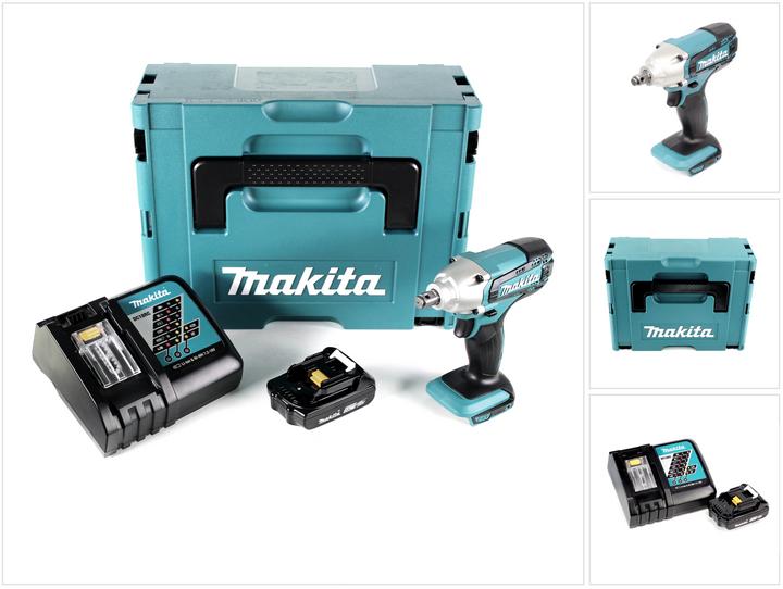 Produktbild Makita DTW 190 RA1J Akku Schlagschrauber 18 V 190 Nm 1/2" + 1x Akku 2,0 Ah + Ladegerät + Makpac (Akkubetrieb)