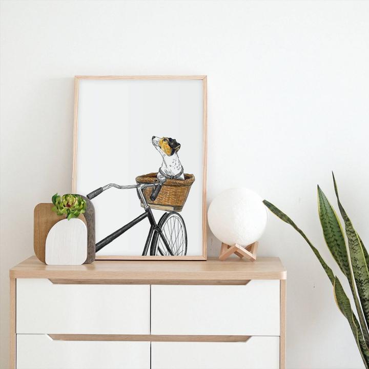 Actual product image Trenddeko Dog in basket (40 x 50 cm)