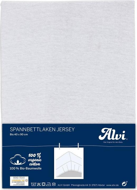 Produktbild Alvi Spannbettlaken Spannbetttuch aus Bio-Baumwolle für kleine Matratzen (40 x 90 cm)