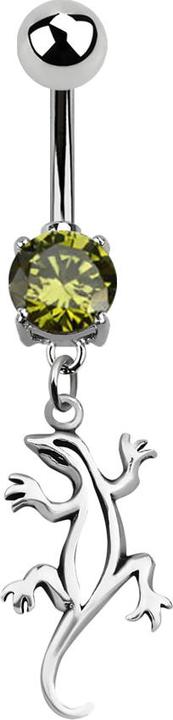Immagine prodotto Star Piercing Banana in argento con ciondolo a forma di lucertola (Acciaio chirurgico 316L, senza ottone, Argento 925)