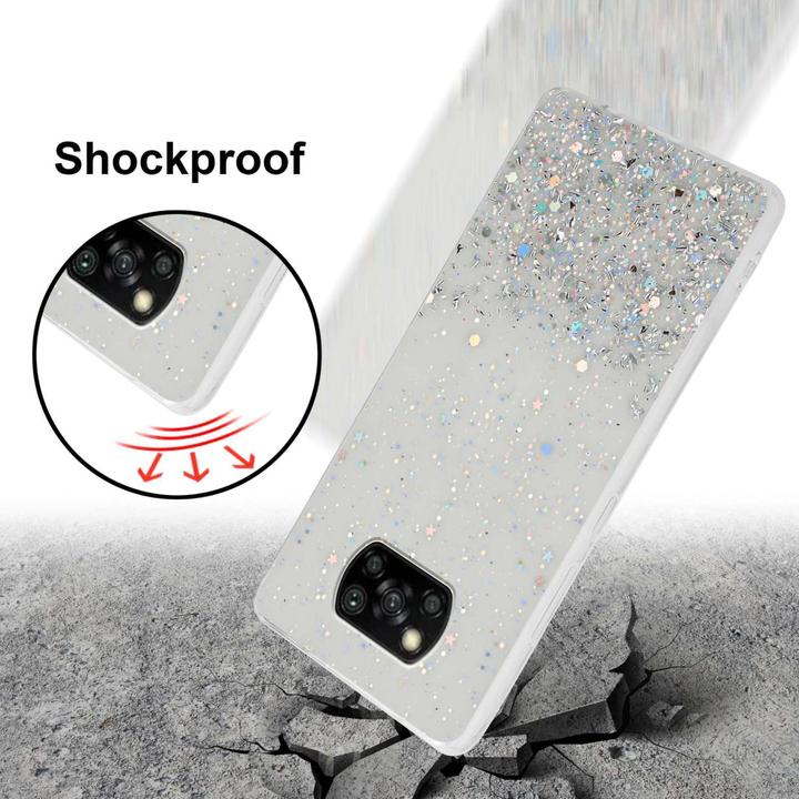 Immagine prodotto Cadorabo Custodia per Xiaomi POCO X3 NFC TPU funkelnder Glitter (Xiaomi Poco X3 NFC)