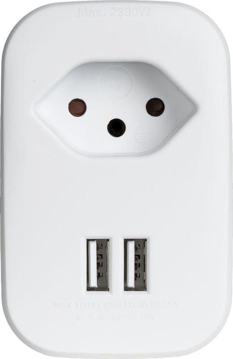 Actual product image Ekström Socket adapter with USB charging port white (2 x)