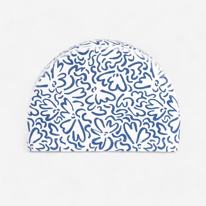 Nabaiji Badekappe Stoff beschichtet Aufdruck Grösse M - Ondu weiss/blau
