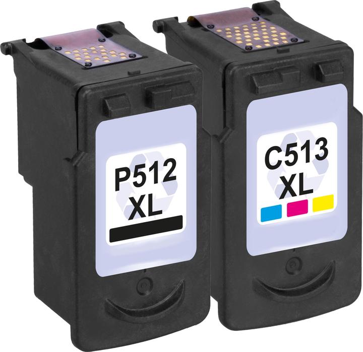 Immagine prodotto Plutoos Cartucce Canon PG-512 CL-513 compatibili XXL, set di 2 BK+CL (FC)