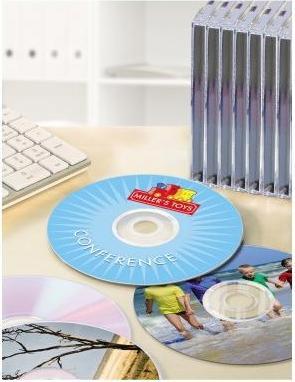 Produktbild Avery CD-Etiketten L6043-100 Ø 117 mm, Klebehaftung: Permanent