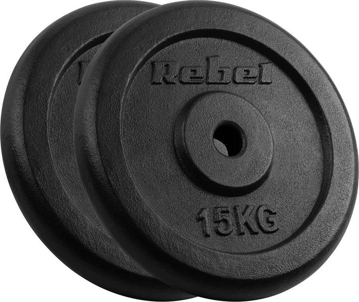 Image du produit Rebel Ensemble de poids en fonte 2x15kg perçage 31mm disque classique ACTIVE