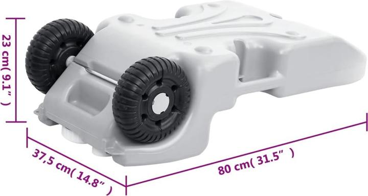Produktbild VidaXL Camping-Wassertank mit Rollen 25 L Grau
