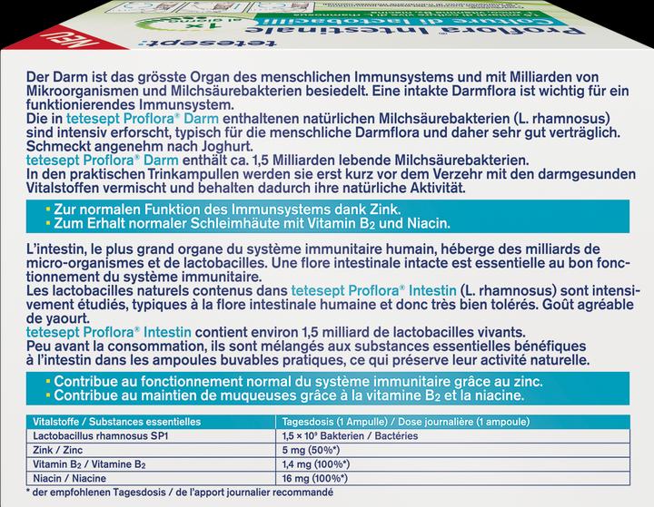 Image du produit Tetesept Proflora intestinale (7 pièce(s), Ampoules, 75.60 g)