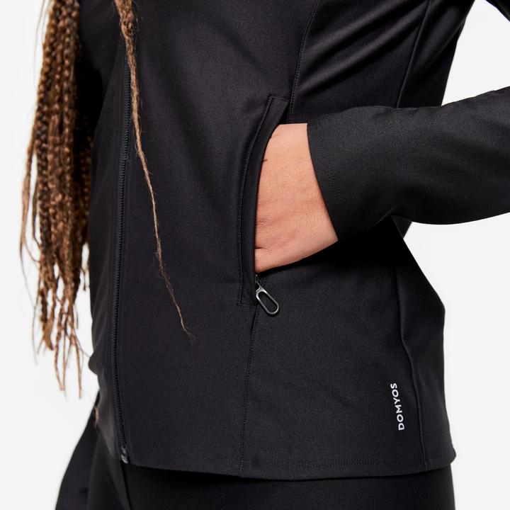 Actual product image Domyos Women's training jacket with zip - black (L)