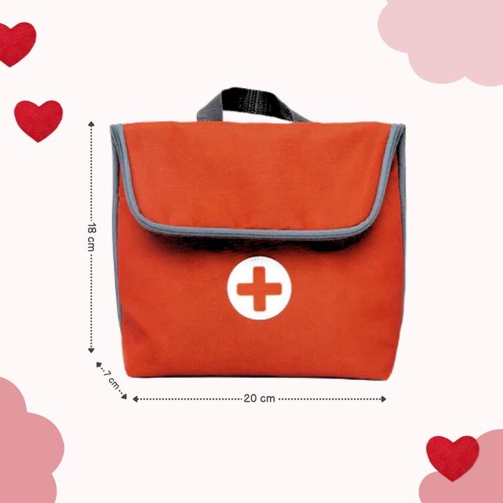 Image du produit Hermex Arzt-Spielzeug-Set für Kinder Doktor-Set Holz-Kinderspielzeug Arztkoffer Doktorkoffer