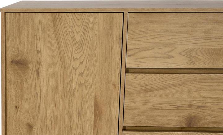 Produktbild Swisshandel24 Sideboard HWC-J78, Kommode Schrank Highboard Schublade, MDF Soft-Close 86x160x40cm Eiche-Optik (86 x 160 x 40 cm)