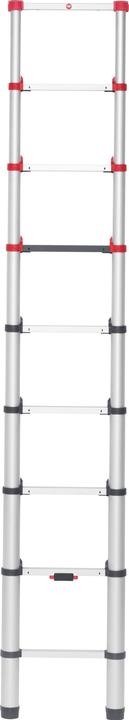 Produktbild Hailo FlexLine, Alu-Sicherheits-Teleskopleiter, 9 Sprossen (Anlegeleiter, 264 cm)