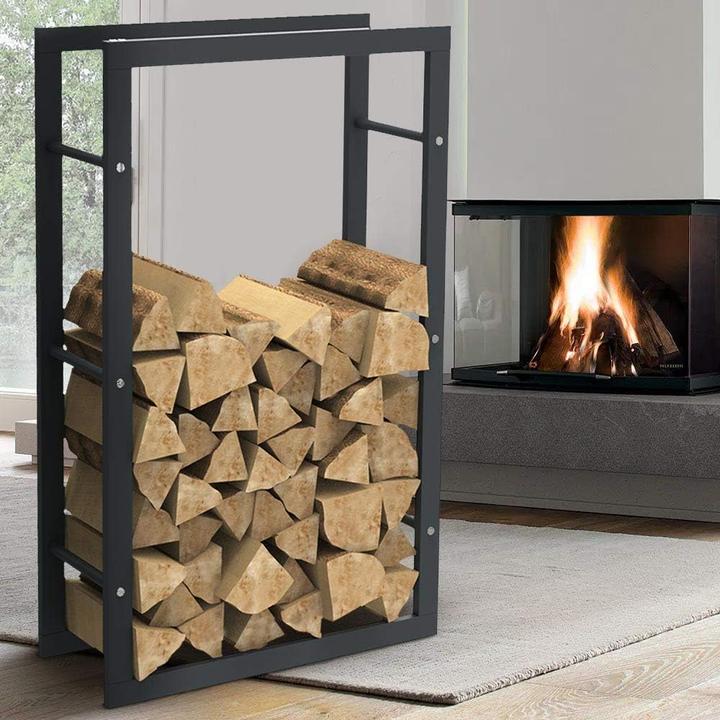 Actual product image Bakaji Holzregal für Kamin oder Ofen (100 x 25 x 60 cm)