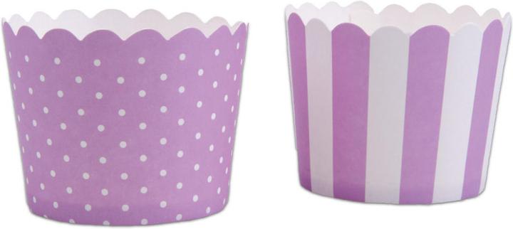 Immagine prodotto Städter Mini stampi per cupcake Lilla e Bianco (6 cm)