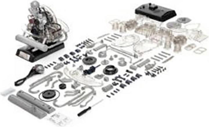 Actual product image Franzis Baubox VW Beetle 4-cylinder boxer engine