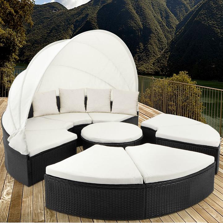 Actual product image Casaria Sun island couch in poly rattan